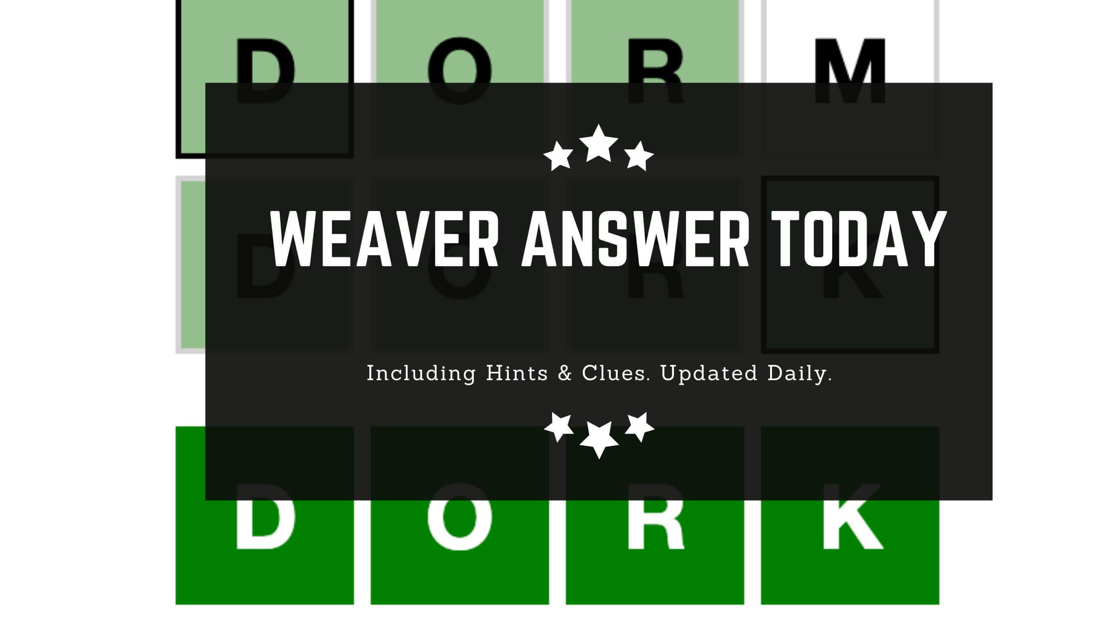 Weaver Answer Today| Hints & Answer for May 2, 2025 - Puzzlesbay