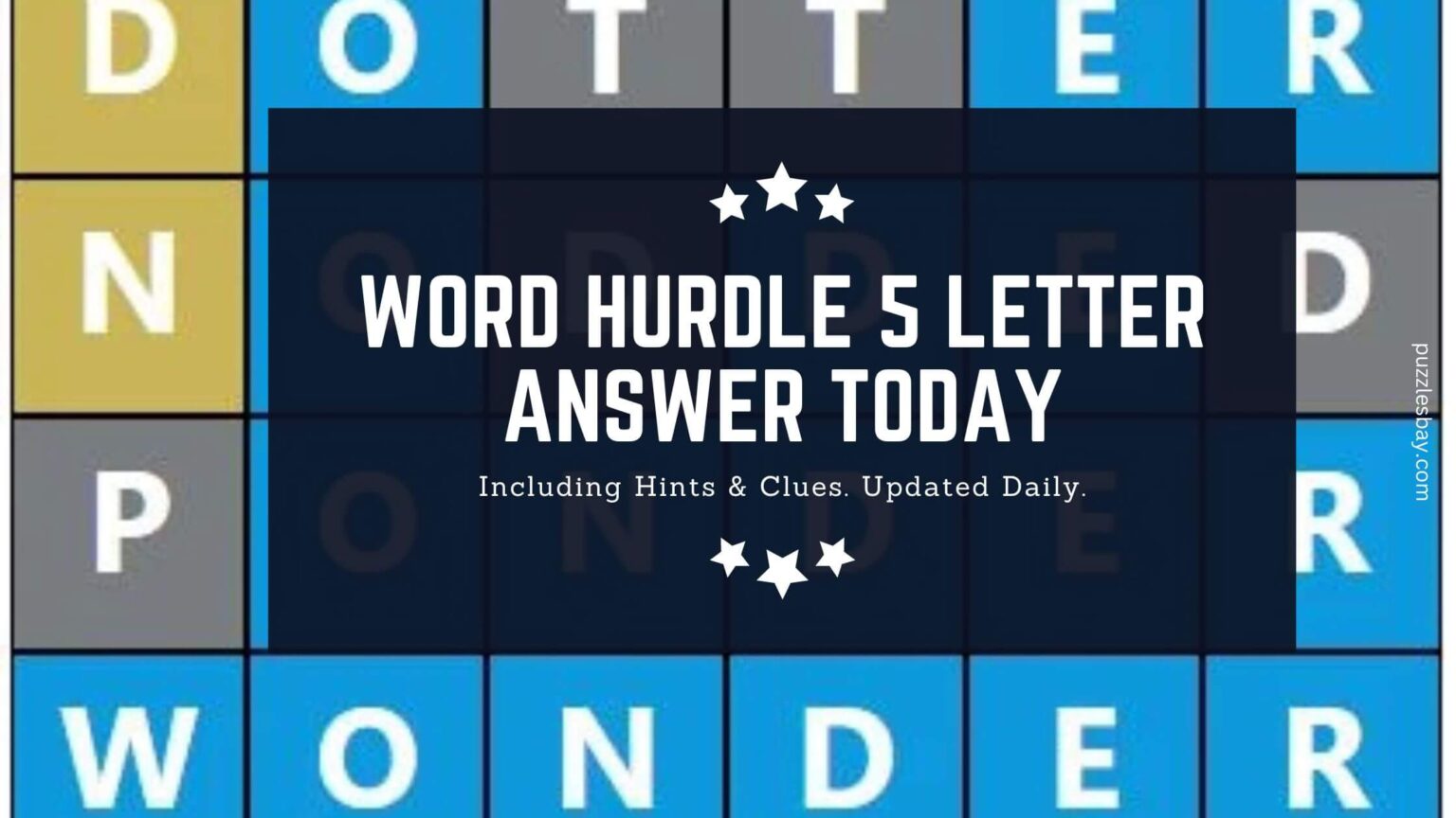 word hurdle 5 letter answer today free